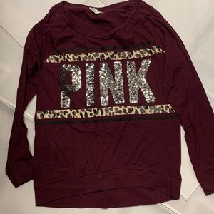 Pink burgundy top